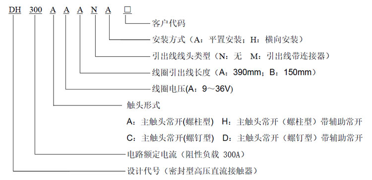 DH300 直流高壓接觸器